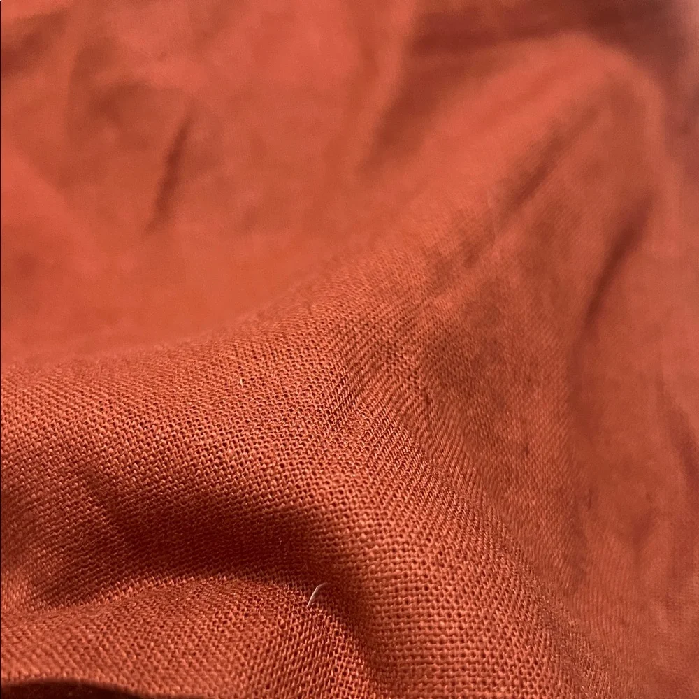 Zara Elegant linen Strapless Rust jumpsuit - Picture 10 of 16